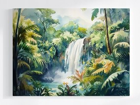 Vászonkép Canvas Trópusi Esőerdő Dzsungel Vízesés 100x75