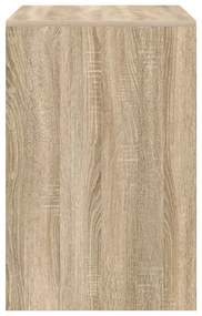 vidaXL Íróasztal Sonoma tölgy MDF Sonoma tölgy furnérral 100 x 50 x 76 cm