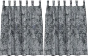 vidaXL Bársonyfüggönyök 2 pcs Ezüst Szürke 140 x 140 cm Bársony