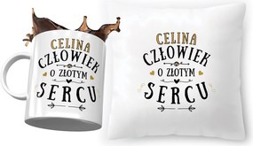 Celina párna ajándék bögre szett fényképes nyomtatással