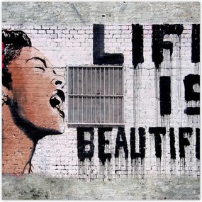 Poszterek 70x70 Life is Beautiful Banksy