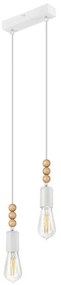 Simon függeszték 2xE27/60W/230V fehér/cseresznye
