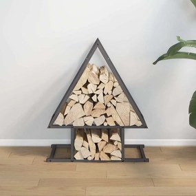 fekete hidegen hengerelt acél tűzifatároló 50x25x60 cm
