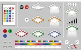 Ledvance - LED RGB dimmelhető mennyezeti lámpa LED/38W/230V + távirányító