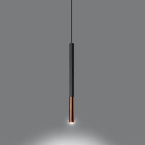 Csillár zsinóron MOSAIC 1xG9/12W/230V fekete/réz