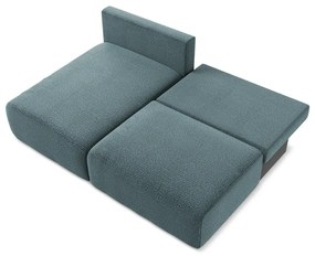 Türkiz kinyitható-tárolóhelyes sarokkanapé (bal oldali) Kalena – Makamii