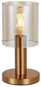 ITALUX SARDO borostyán színű burával asztali lámpa réz, E27, IT-TB-5581-1-BRO+AMB