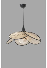 Kábeles függőlámpa FUME 1xE27/40W/230V átm. 45 cm fekete/bézs