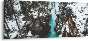 Kép - hegyi folyó télen (120x50 cm)