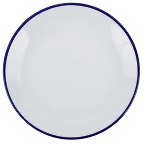 24 részes porcelán étkészlet, fehér/kék