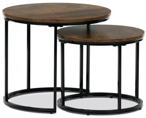 Dohányzóasztal 53×53×46 cm, MDF, Old Wood. CT-G1145 OLW