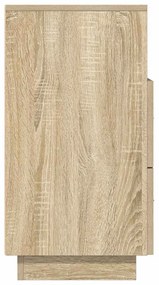 2 db sonoma tölgy színű éjjeliszekrény 2 fiókkal 36x36x68 cm