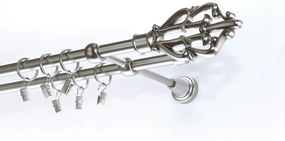 Kétsoros fém karnis szett szatén nikkel bretan