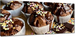Vászonkép 150x70 Csokoládés muffin nutellával