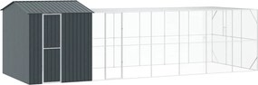 vidaXL Madár kalitka Antracit 845 x 304 x 247 cm Horganyzott acél