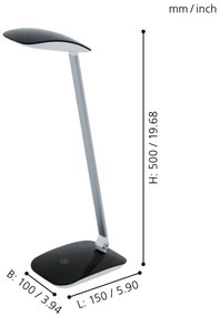 Eglo 95696 - LED Asztali lámpa CAJERO 1xLED/4,5W/USB