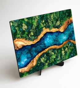 DUBLEZ | Nyomtatott mohás epoxidos kép - Nature