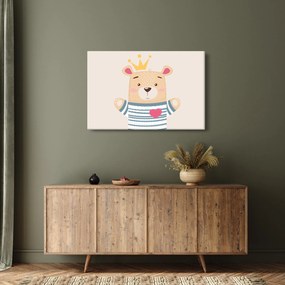 Kép - Teddy maci koronával (90x60 cm)
