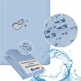 Jersey gumis lepedő 90x200 cm Vízhatlan Lengyel Kék