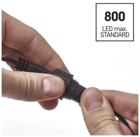 LED Karácsonyi kültéri lánc 160xLED/2x1,5m IP44 hideg fehér