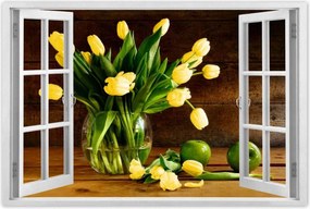 Poszterek 90x60 Sárga tulipánok