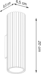 Szürkésbarna fém fali lámpa ø 6,5 cm Gleam – Sollux