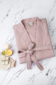 Rózsaszín muszlin fürdőköpeny S/M Kimono – Foutastic