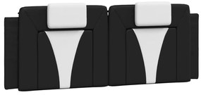 fekete és fehér műbőr fejtámla párna 140 cm