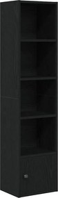 vidaXL Könyvespolc fekete tölgy 31x24x127 cm Gépesített fa