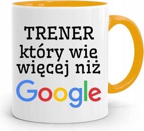 Edzőnőnek Edzőterem Bögre Sárga Ajándék fényképes nyomtatással