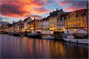 Kép - Nyhavn, Koppenhága (90x60 cm)