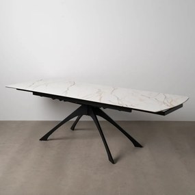 Bővíthető étkezőasztal márvány dekoros asztallappal, hosszabbító asztallappal 90x180 cm Rocía – Ixia