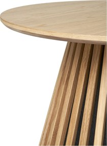 Dohányzóasztal, tölgyfurnér, 70x45 cm, őszi barna