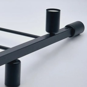 Csillár rúdon ASTRID 4xE27/60W/230V fekete