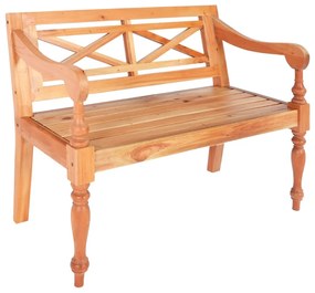 világosbarna tömör mahagóni Batavia pad 98 cm