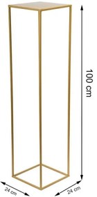 Virágállvány 100x24 cm arany színben