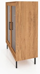 Natúr színű tölgyfa tálalószekrény 97x125 cm Abies – The Beds