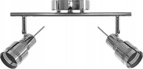 Mennyezeti Lámpa Ezüst Spot Sín 2 Spot Fényszóró Króm 2xGU10