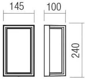 Redo 90533 - LED Kültéri fali lámpa QUADRIS LED/12W/230V IP54 antracit