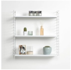 Libro háromszintes fehér polc, hossz 70 cm - Metaltex