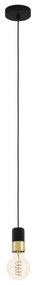 Eglo 31075 - Csillár zsinóron CALARI 1xE27/40W/230V fekete/arany