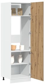 “Lyon” kézműves tölgy szerelt fa szekrény hűtőhöz