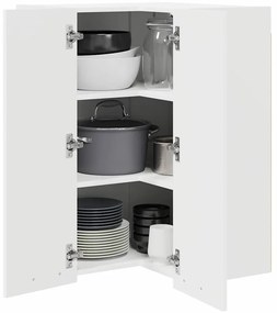 Függő szekrény polcokkal Riga Fehér 57 x 57 x 80 cm Faanyag