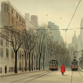 Fali fotótapéta előszoba konyhába Városi szimmetria 250x250 Ragasztó