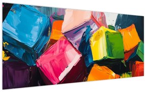 Kép - Színes kockák (120x50 cm)