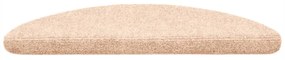 10 db krémszínű tűlyukasztott öntapadó lépcsőszőnyeg 56x17x3 cm