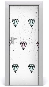 Ajtóposzter öntapadós Diamonds otthon 85x205 cm