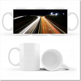 Fotó bögre Autópálya Utca Éjszaka