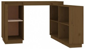 mézbarna tömör fenyőfa íróasztal 110x50x75 cm