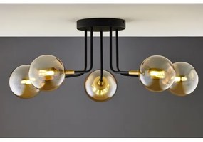 Jupiter 2038 - Felületre szerelhető csillár BURANO 5xG9/10W/230V fekete/arany/bézs